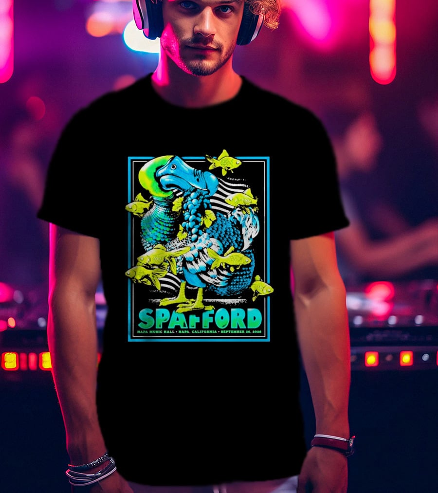 Spafford Napa Music Hall September 26 2026 Napa California Event With Dodo Bird And Fish T-Shirt