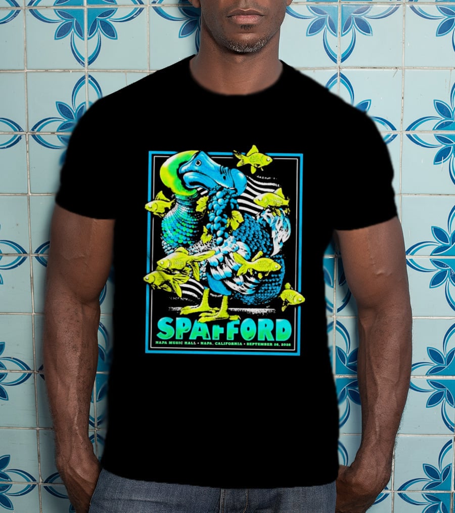 Spafford Napa Music Hall September 26 2026 Napa California Event With Dodo Bird And Fish T-Shirt