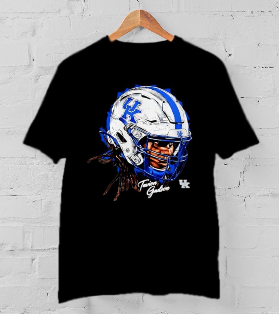 Tavion Gadson Kentucky Wildcats NCAA Football Helmet Head Swag T-Shirt