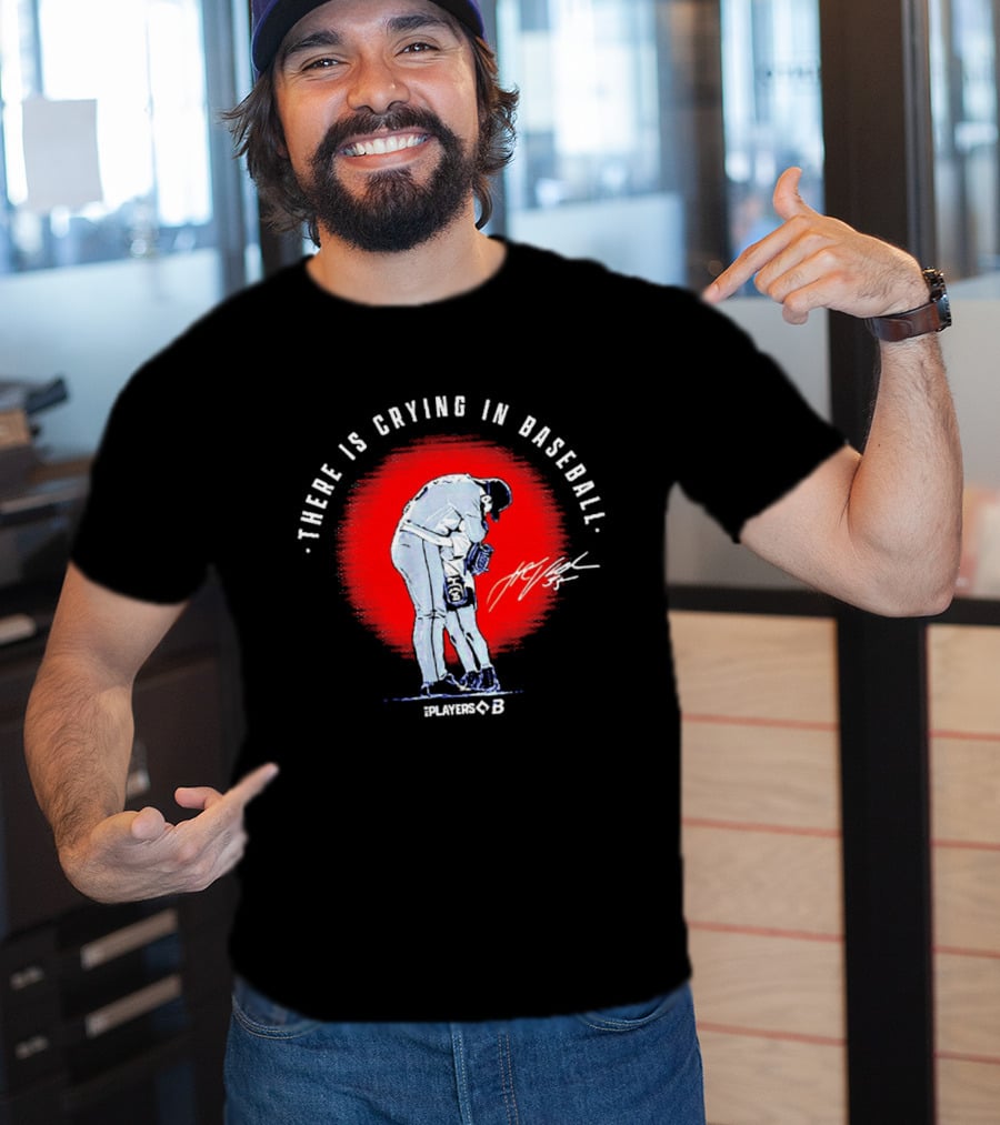 There Is Crying In Baseball Player Hug Signature Players B T-Shirt
