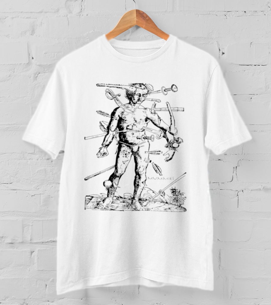 Mummies Man Pierced By Weapons Punk Rock T-Shirt
