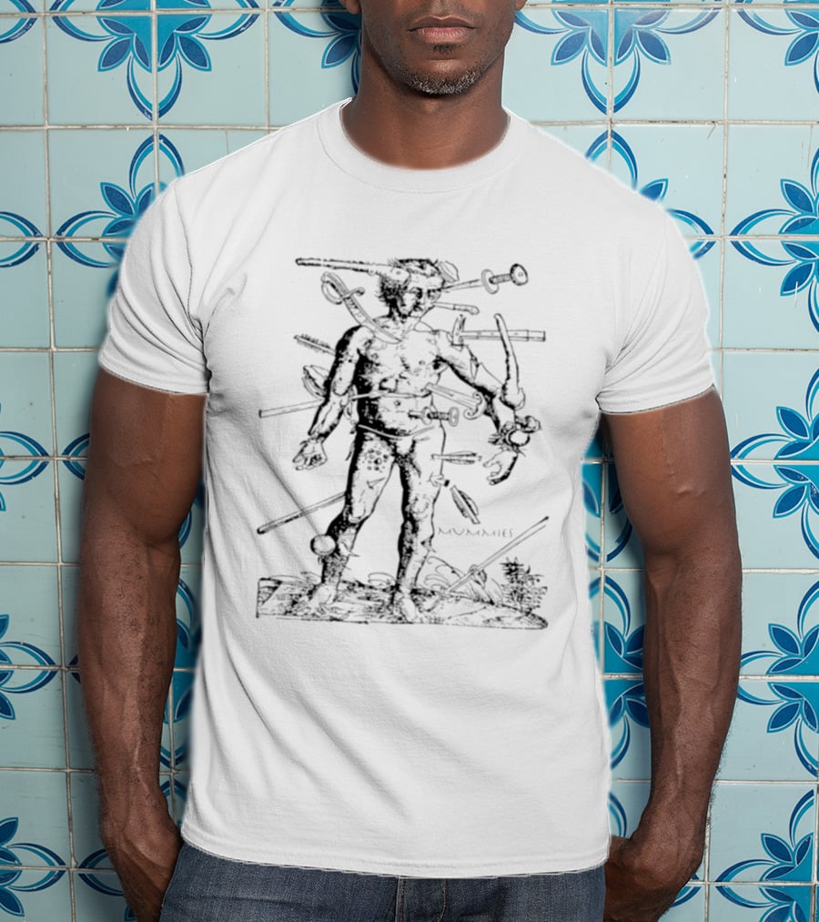 Mummies Man Pierced By Weapons Punk Rock T-Shirt