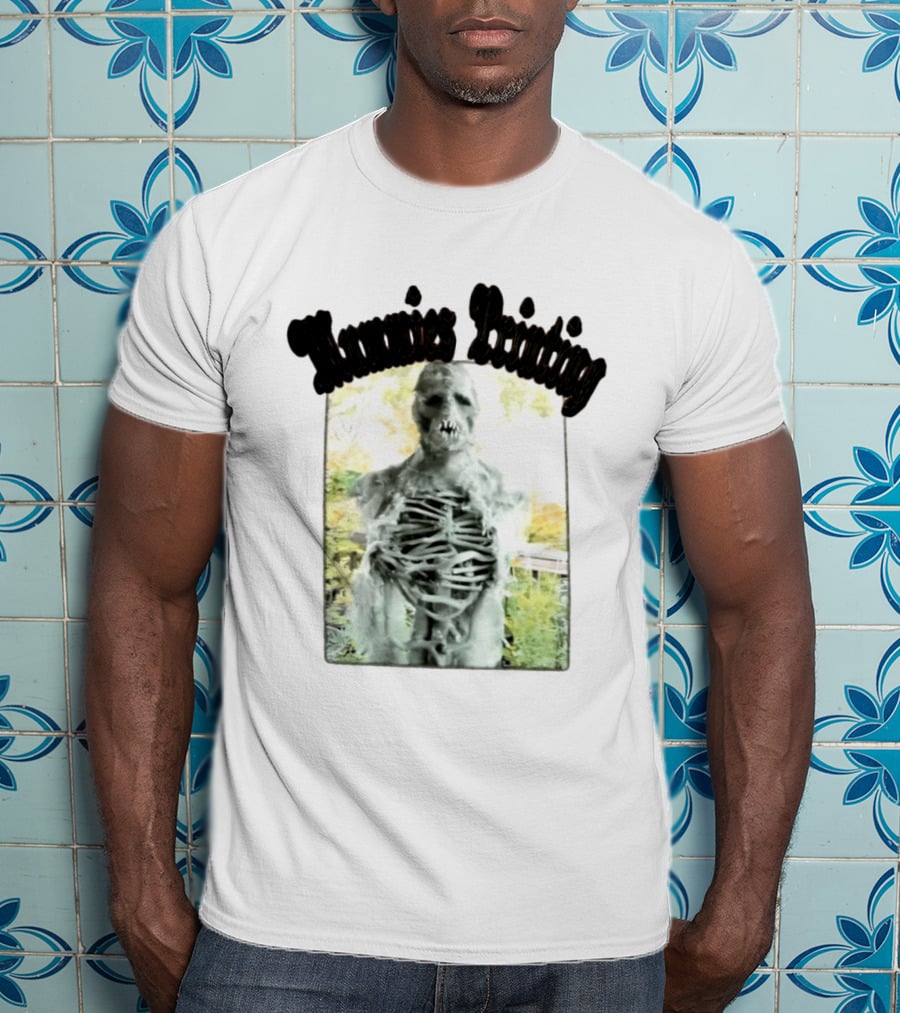 Mummies Printing Spooky Scarecrow Skeleton Horror T-Shirt