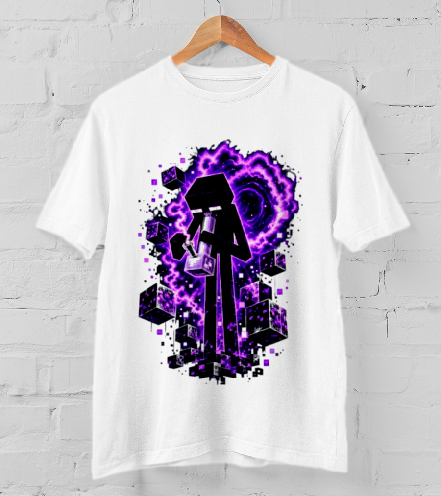 Enderman Purple Vortex Bong Villain Gaming T-Shirt