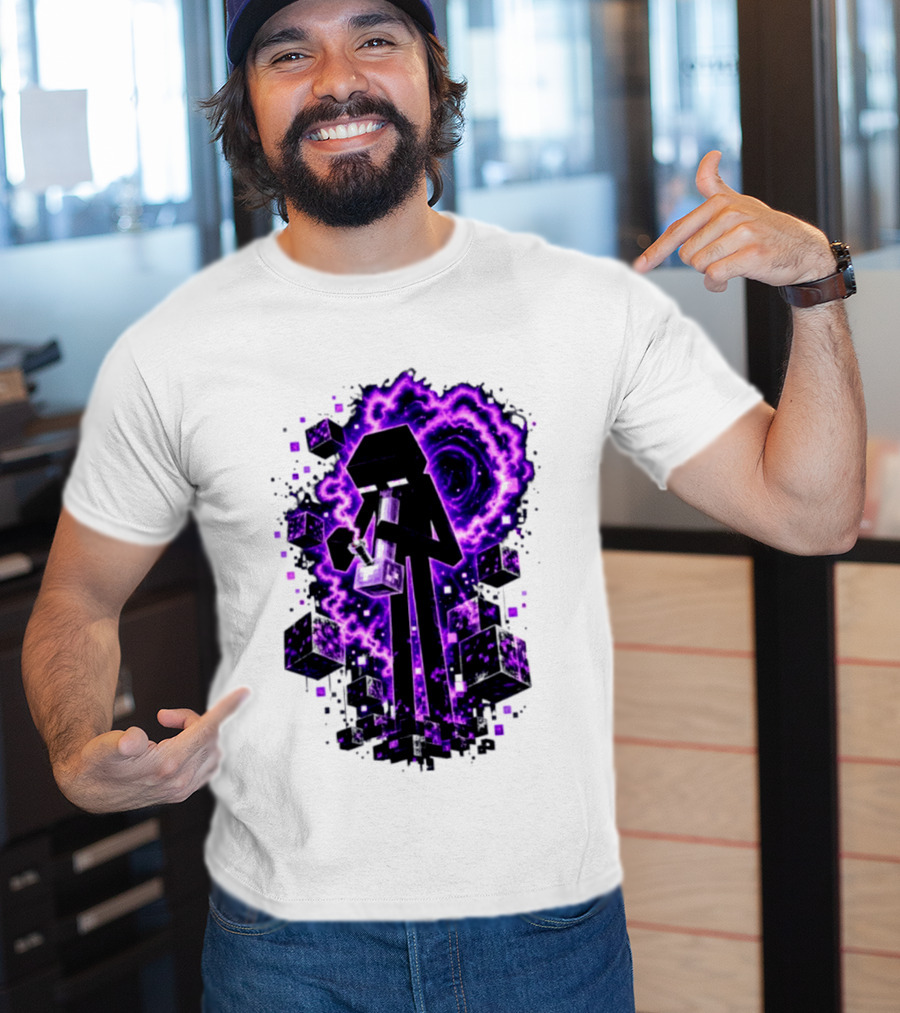 Enderman Purple Vortex Bong Villain Gaming T-Shirt