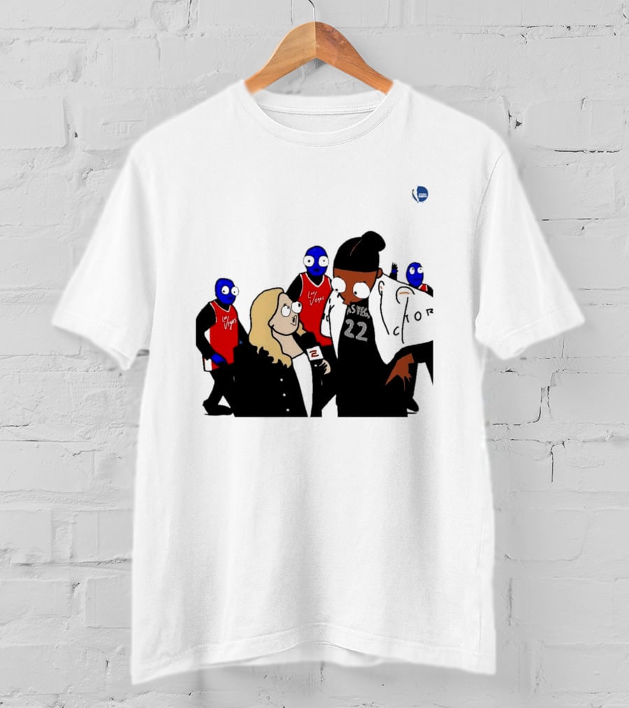 WNBA Las Vegas Aces A'ja Wilson Interview Cartoon 22 T-Shirt