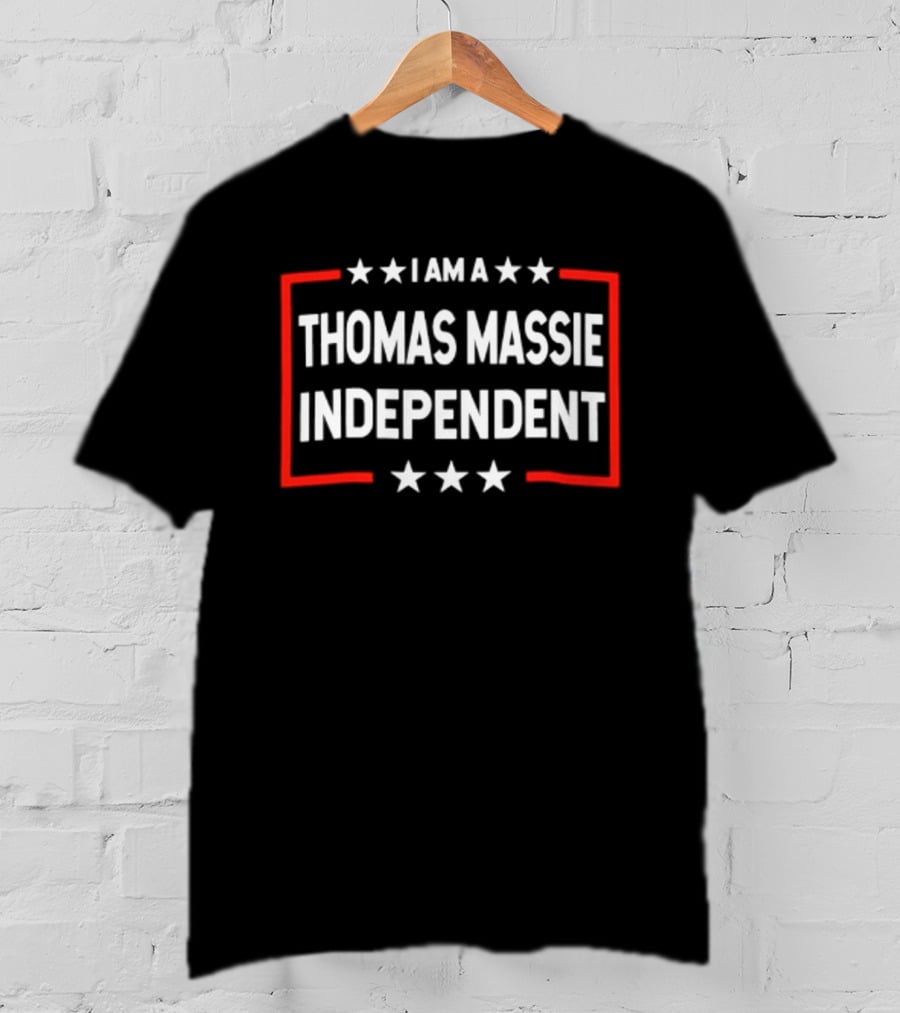 I Am A Thomas Massie Independent Star Framed T-Shirt