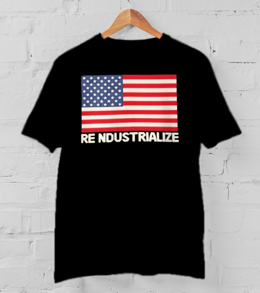 Reindustrialize United States Flag Stars And Stripes T-Shirt