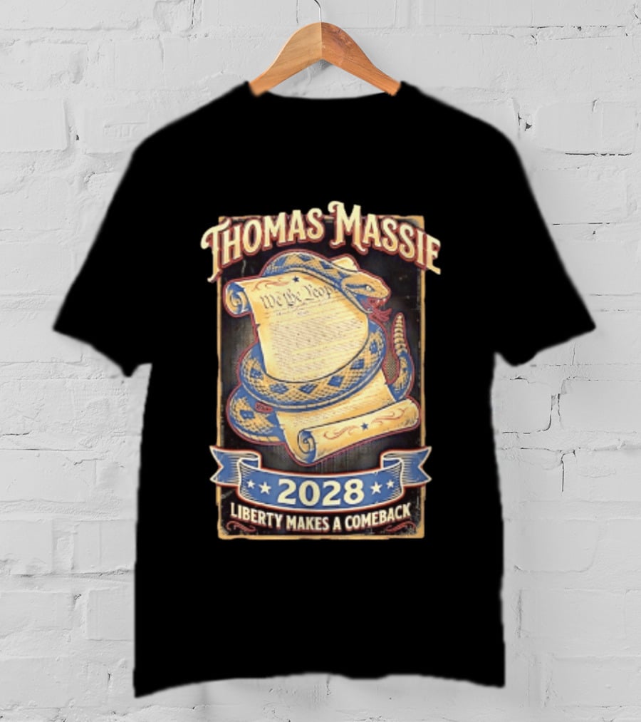 Thomas Massie 2028 Liberty Makes A Comeback We The People Snake T-Shirt