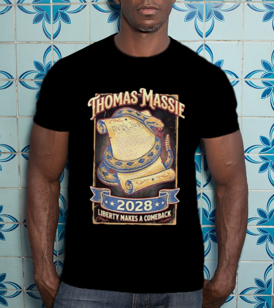 Thomas Massie 2028 Liberty Makes A Comeback We The People Snake T-Shirt
