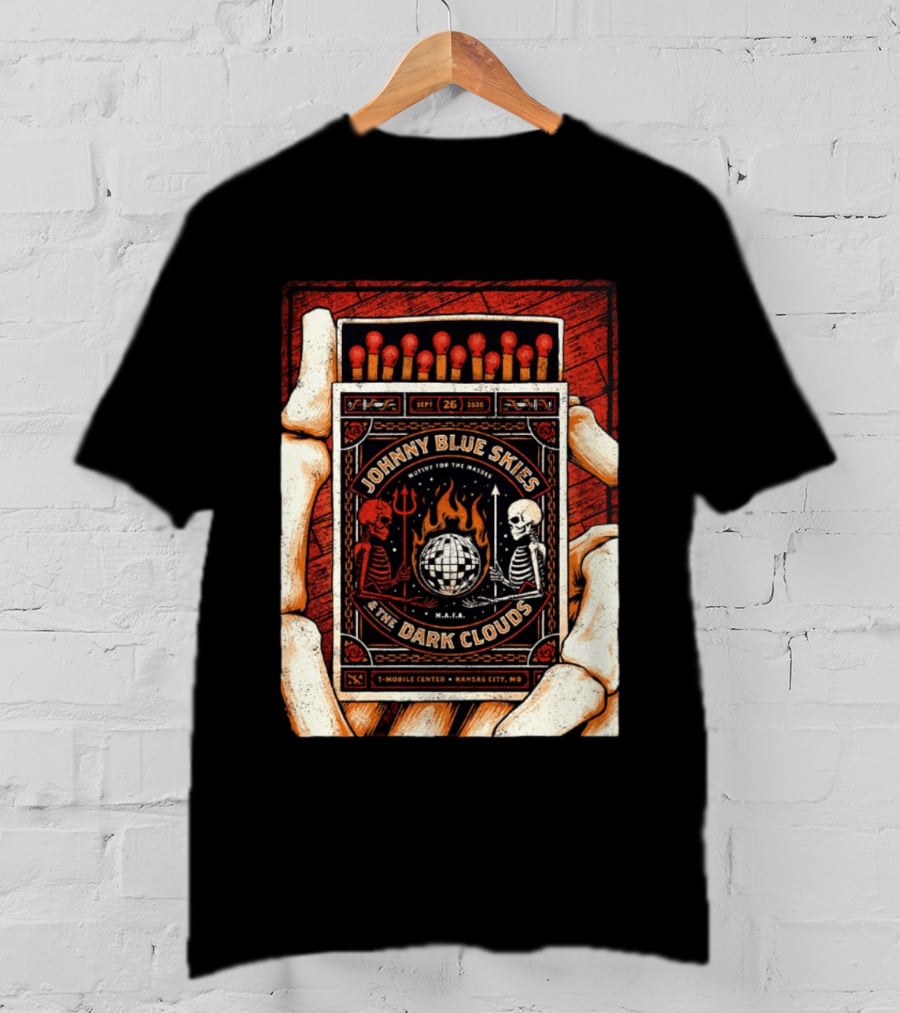 Johnny Blue Skies And The Dark Clouds Matchbox Mobile Center Kansas City MO September 26 2026 T-Shirt