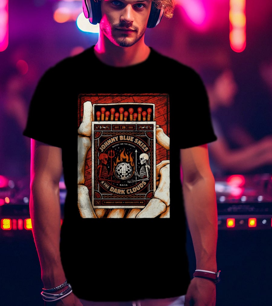 Johnny Blue Skies And The Dark Clouds Matchbox Mobile Center Kansas City MO September 26 2026 T-Shirt