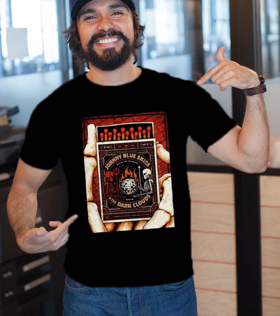 Johnny Blue Skies And The Dark Clouds Matchbox Mobile Center Kansas City MO September 26 2026 T-Shirt