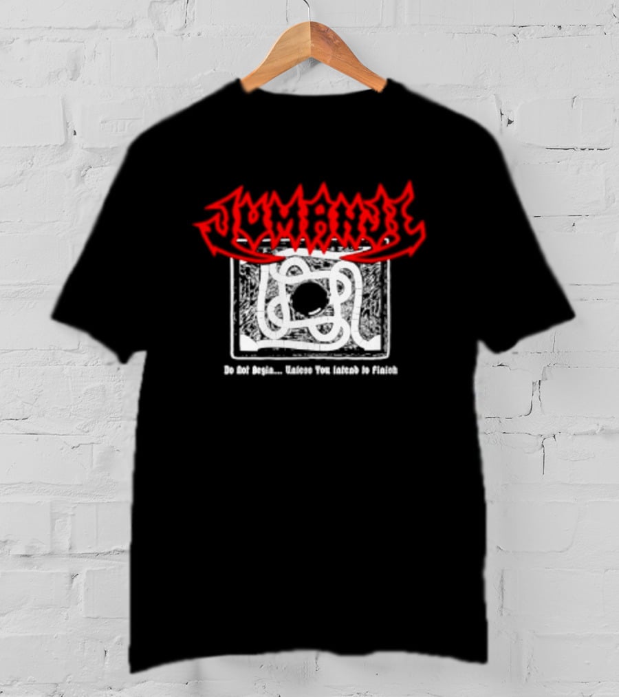 Jumanji Do Not Begin Unless You Intend To Finish Red And White T-Shirt