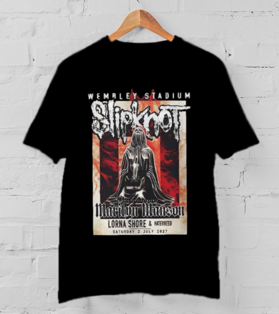 Wembley Stadium Slipknot Marilyn Manson Lorna Shore Hatebreed July 3 2027 T-Shirt