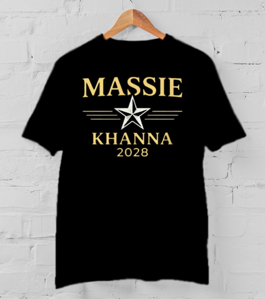 Massie Khanna 2028 Star Political Campaign Election Year T-Shirt