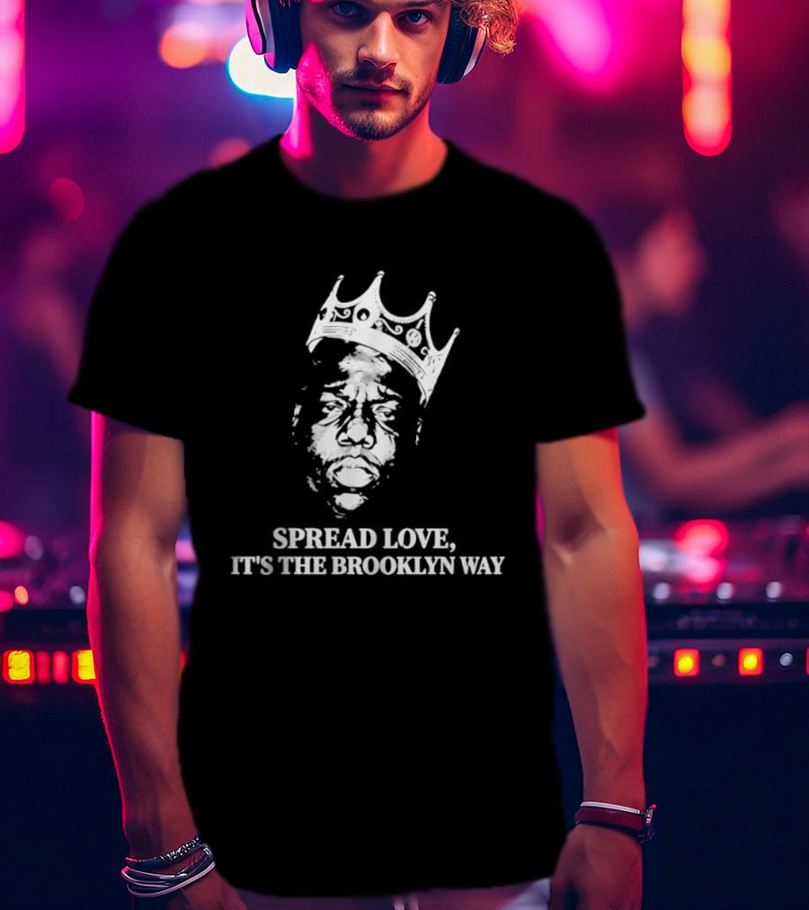 The Notorious BIG Spread Love It's The Brooklyn Way Crowned Head T-Shirt