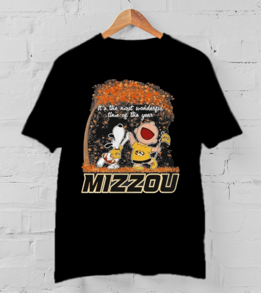 Mizzou Snoopy Charlie Brown It's The Most Wonderful Time Of The Year 2026 T-Shirt