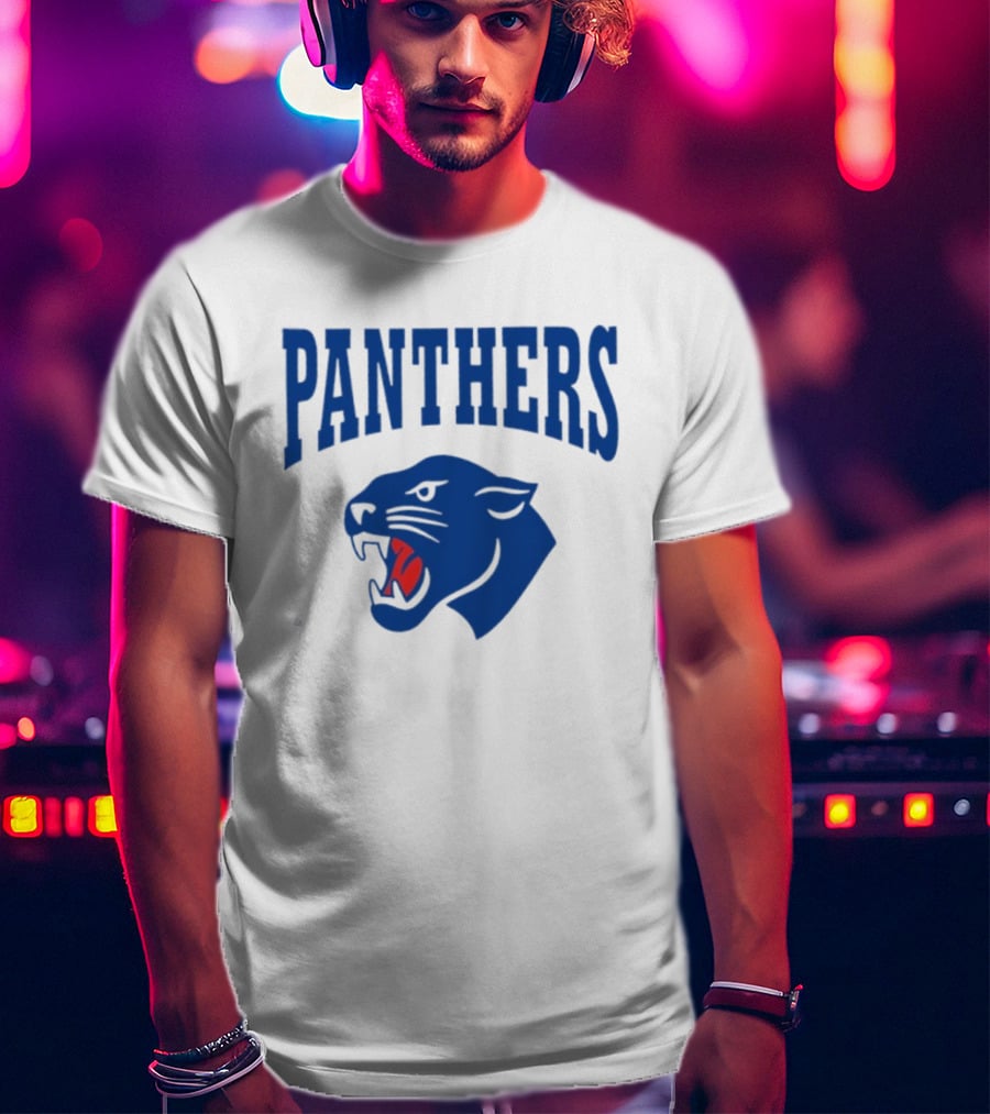 PANTHERS Carolina Football Iconic Blue Roaring T-Shirt