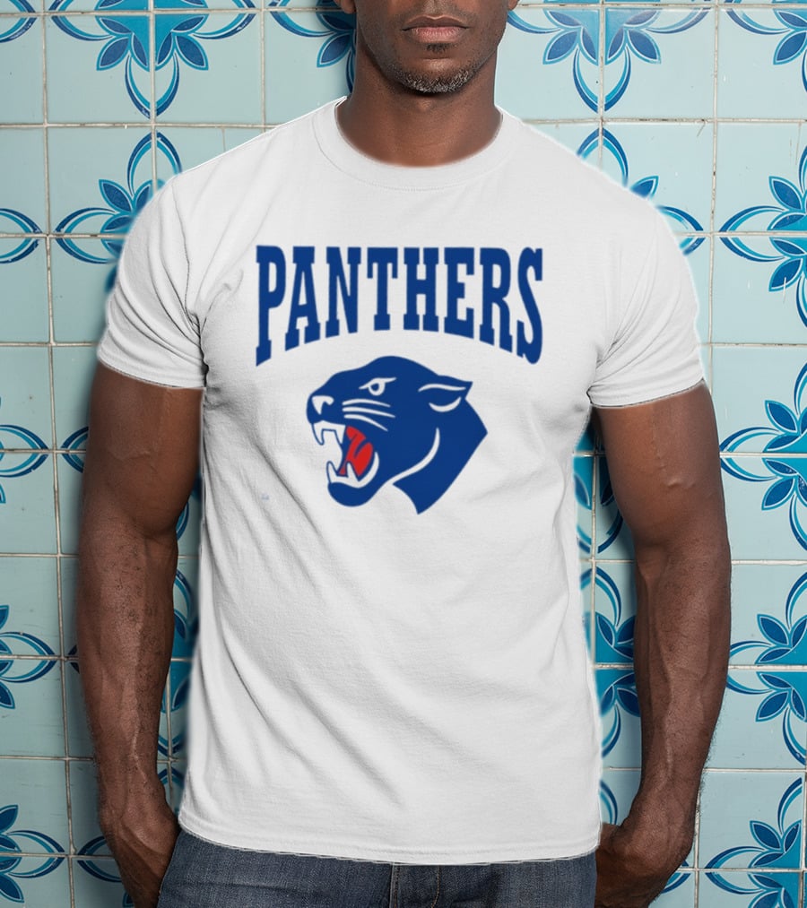PANTHERS Carolina Football Iconic Blue Roaring T-Shirt