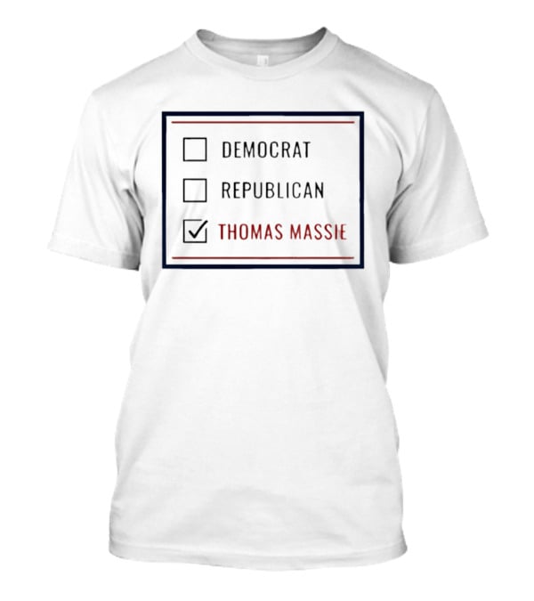 Democrat Republican Thomas Massie Checklist Political T-Shirt