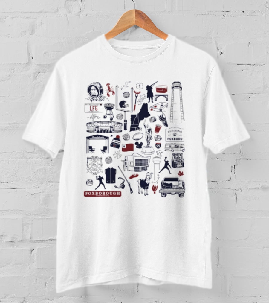 Foxboro Football Tourist Stadium Landmarks And Activities T-Shirt