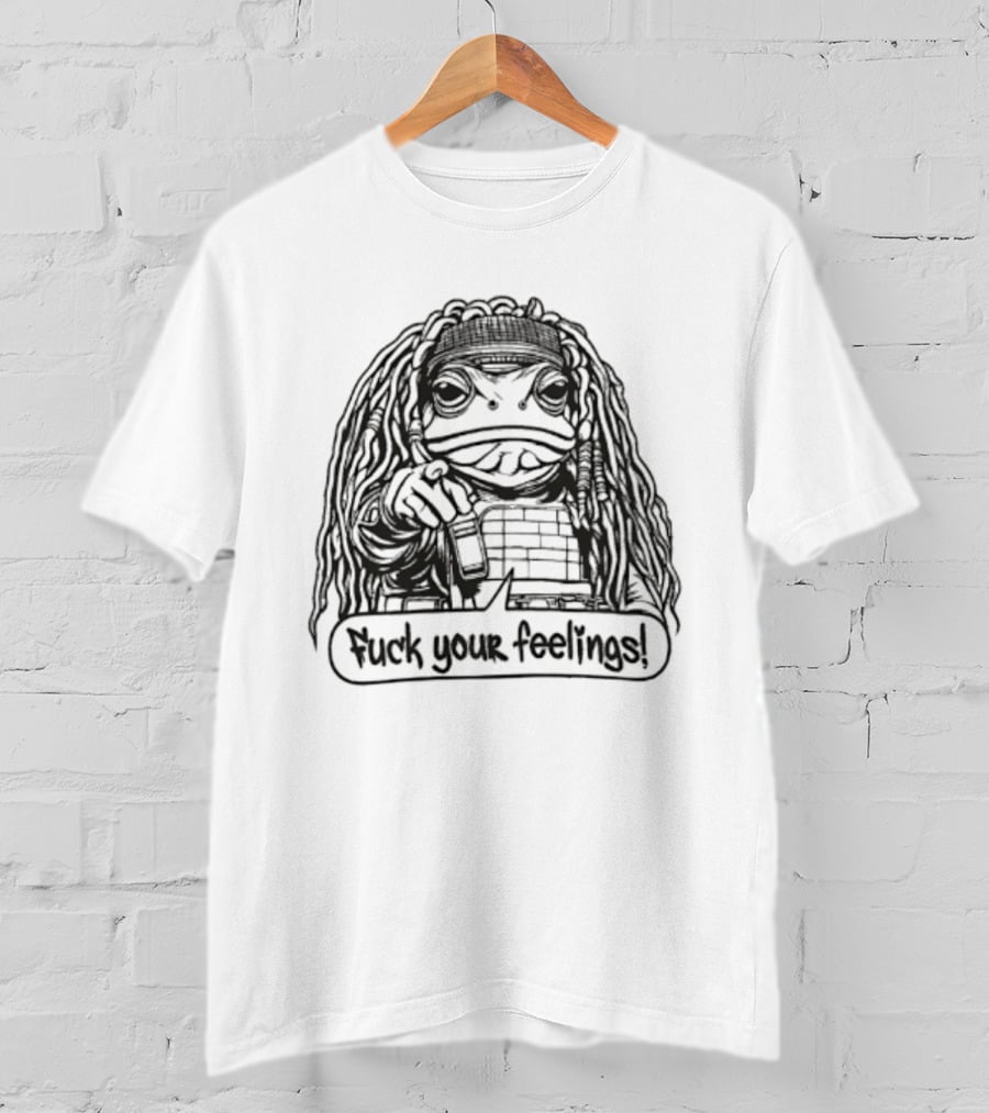 Gangster Frog Expression With Long Hair And Pointing Hand T-Shirt