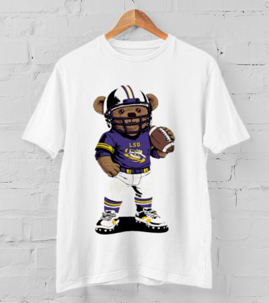 LSU Tigers 2026 NCAA Teddy Bear Football Player In Purple Uniform T-Shirt