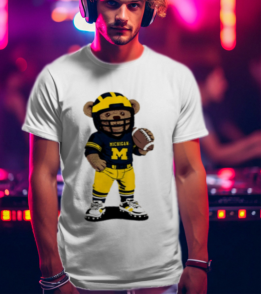 Michigan Wolverines Teddy Bear NCAA Football 2026 T-Shirt