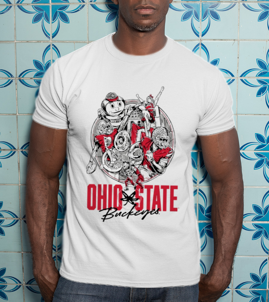 Ohio State Buckeyes Brutus Collage GameDay Spirit T-Shirt