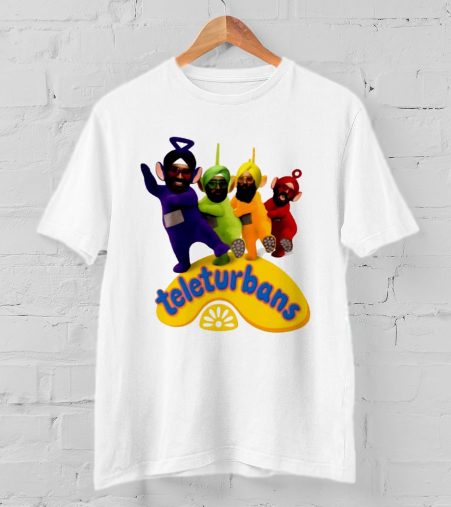 Teleturbans Teletubbies Sikh Turban Characters T-Shirt