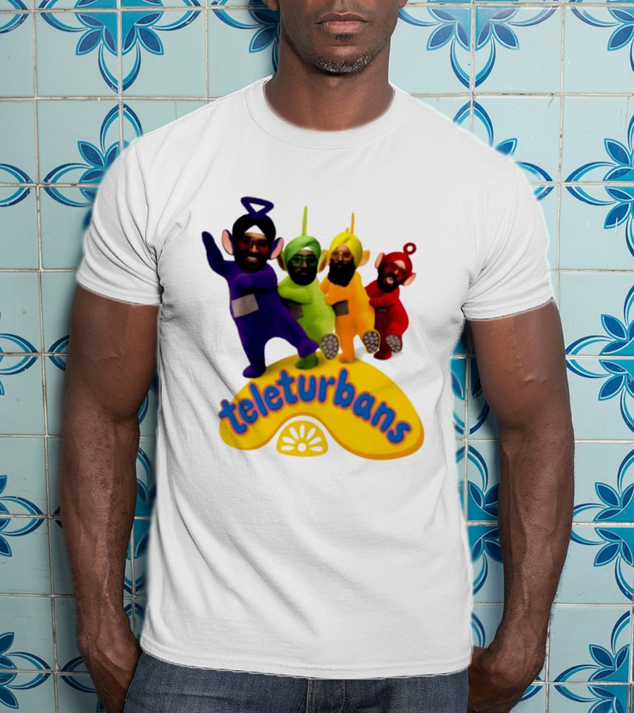 Teleturbans Teletubbies Sikh Turban Characters T-Shirt