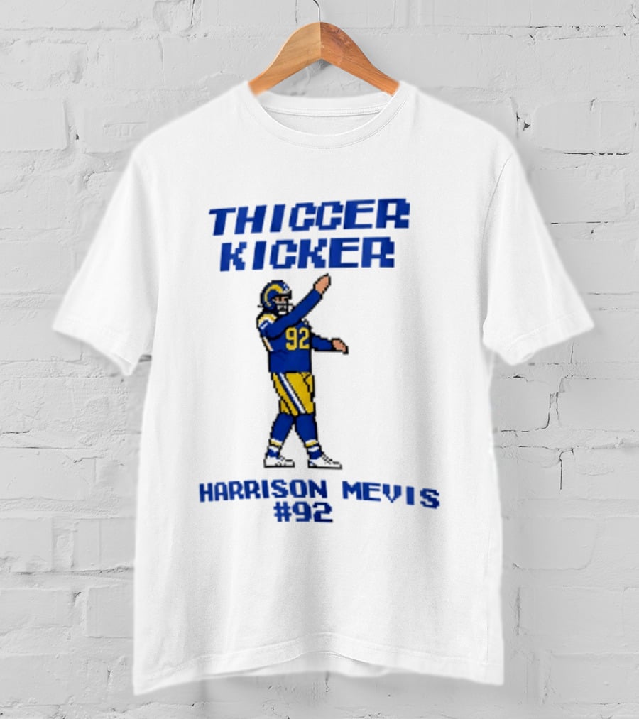 Thiccer Kicker Harrison Mevis 92 Los Angeles Rams T-Shirt