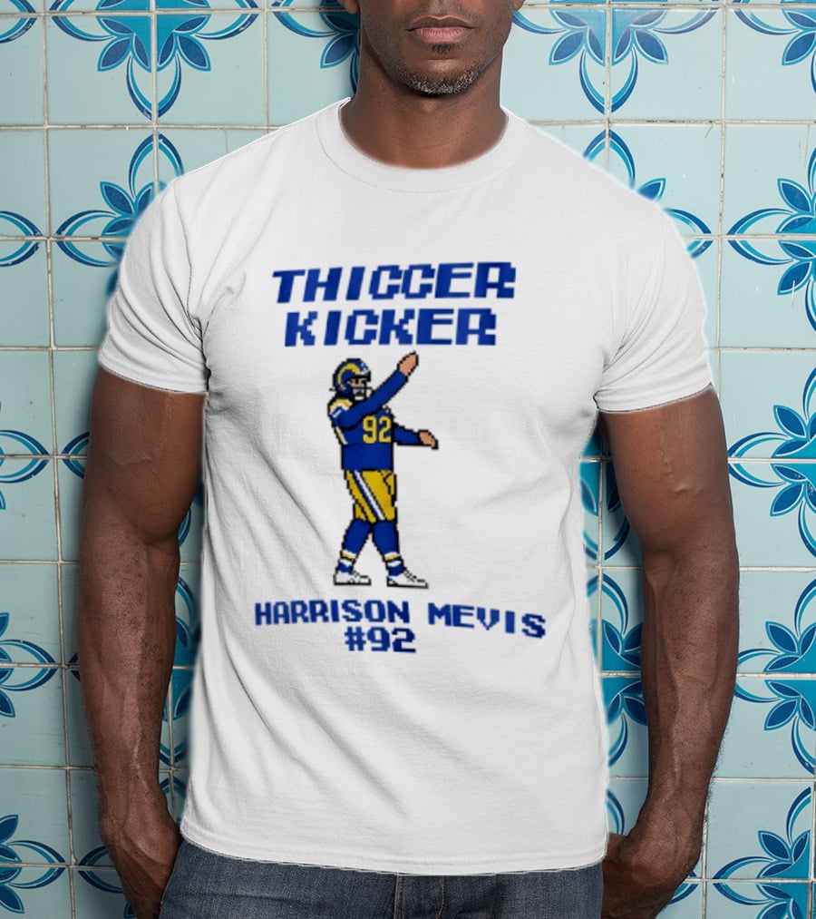 Thiccer Kicker Harrison Mevis 92 Los Angeles Rams T-Shirt