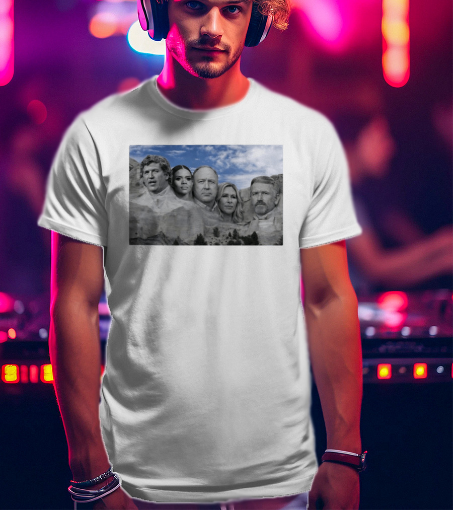Thomas Massie Candace Owens Alex Jones Marjorie Taylor Greene Mount Rushmore MAGA Squad T-Shirt