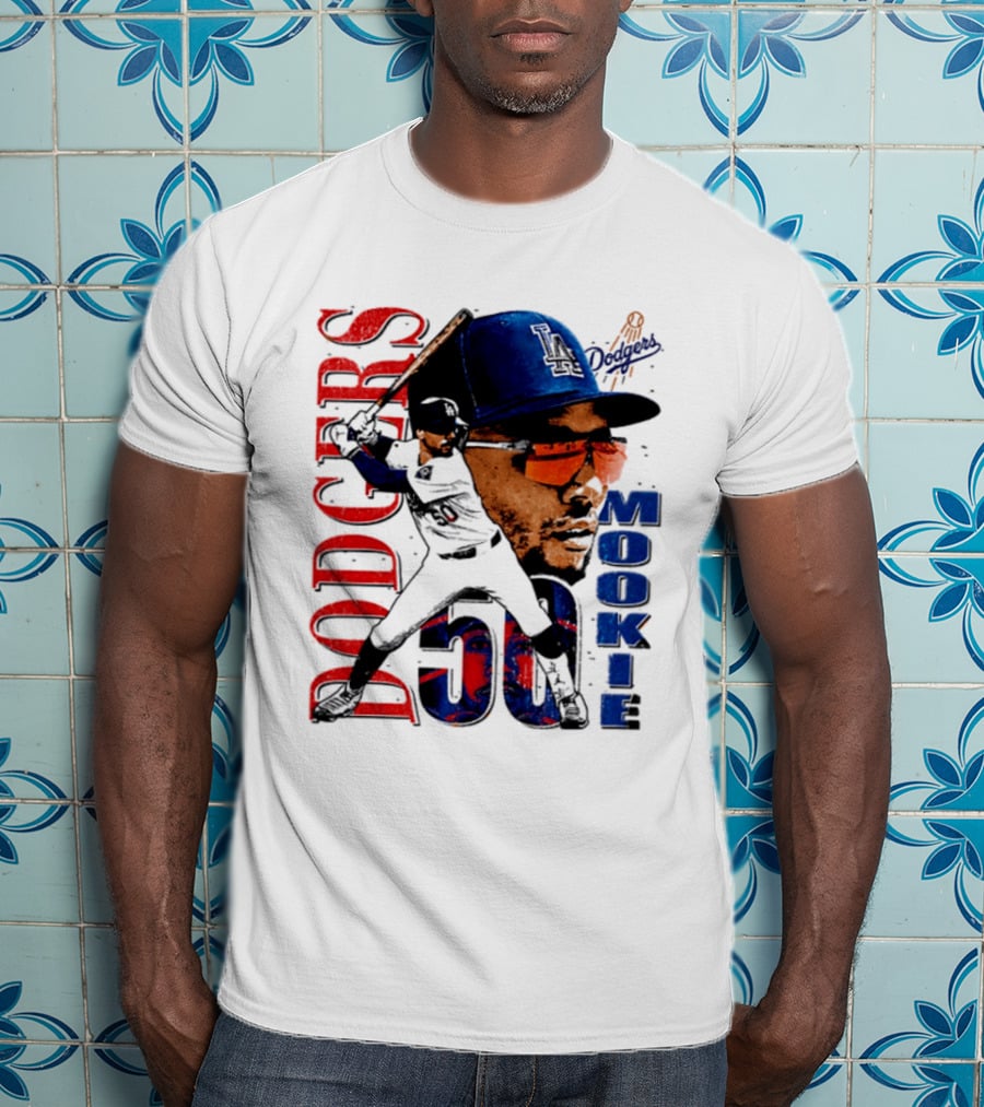 Los Angeles Dodgers Mookie Betts 50 Baseball Player Two Sided T-Shirt