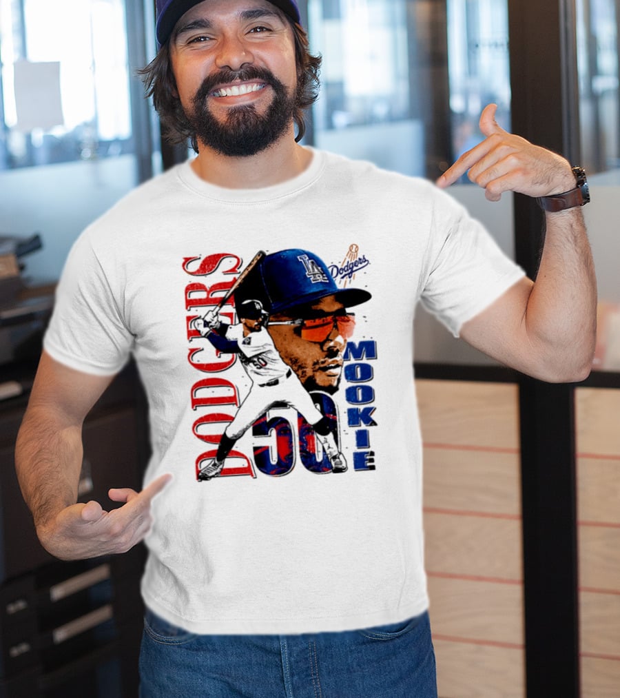 Los Angeles Dodgers Mookie Betts 50 Baseball Player Two Sided T-Shirt