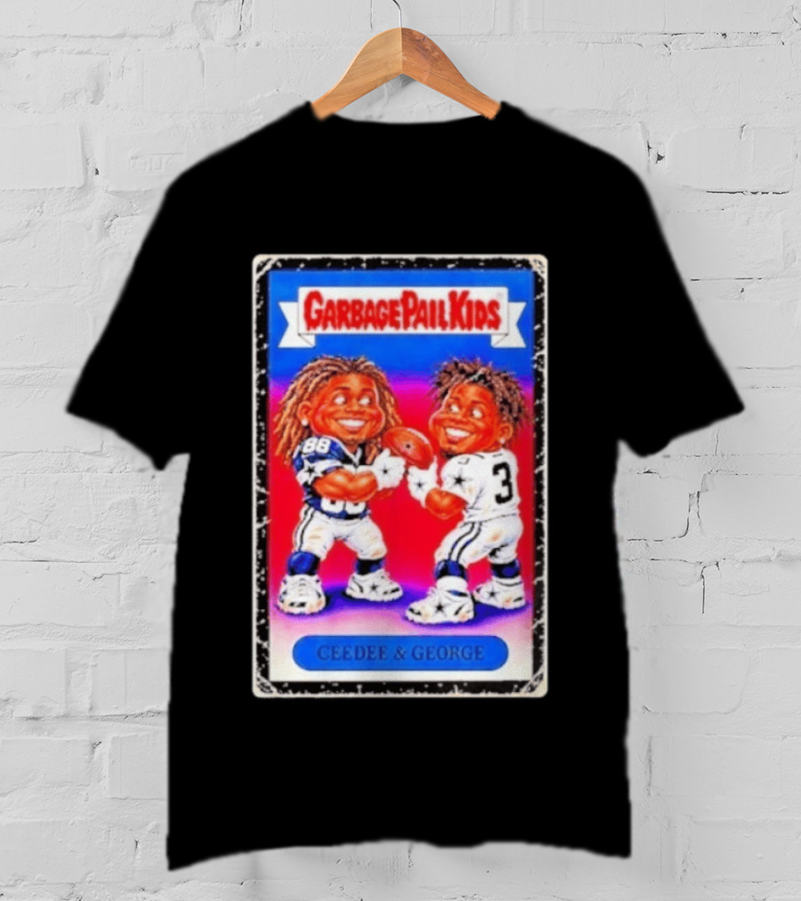 Garbage Pail Kids CeeDee George Cowboys Steelers Football Card Characters T-Shirt