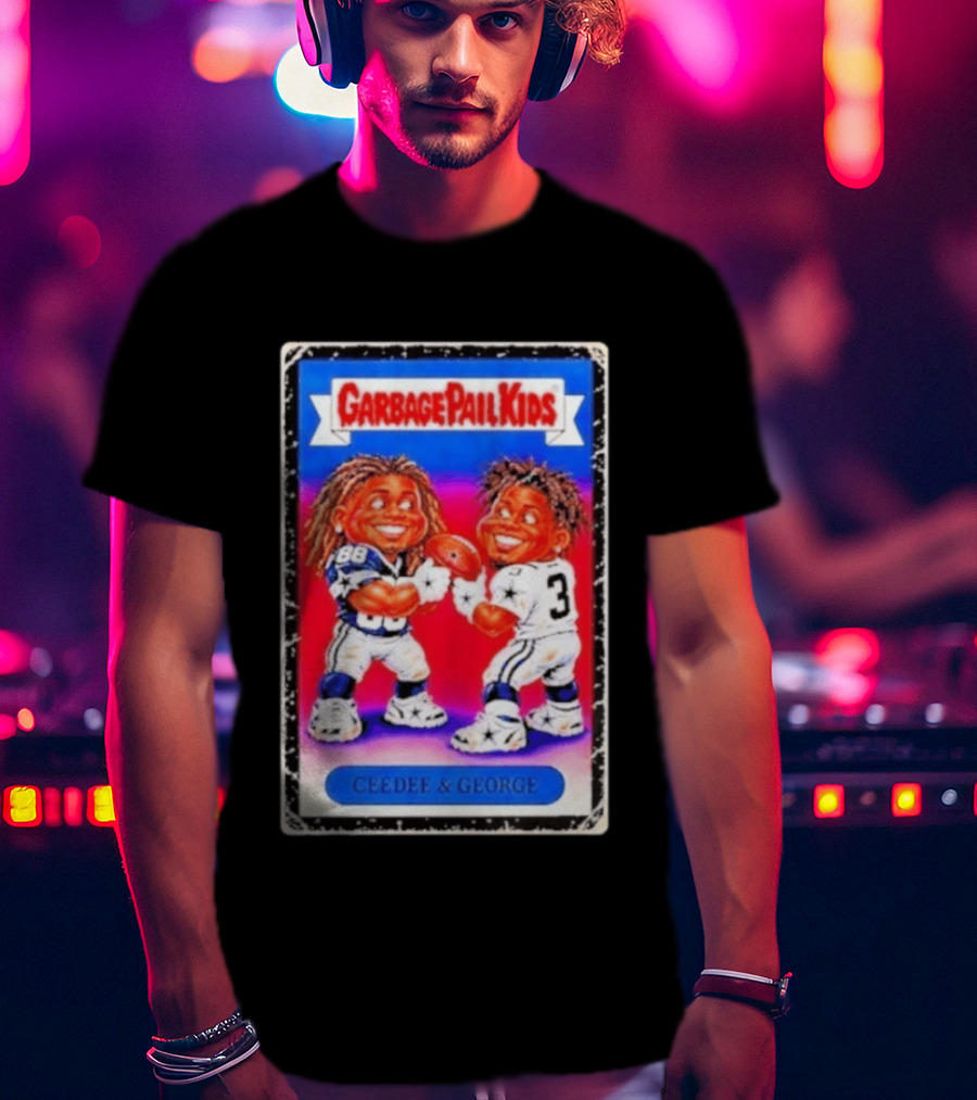 Garbage Pail Kids CeeDee George Cowboys Steelers Football Card Characters T-Shirt