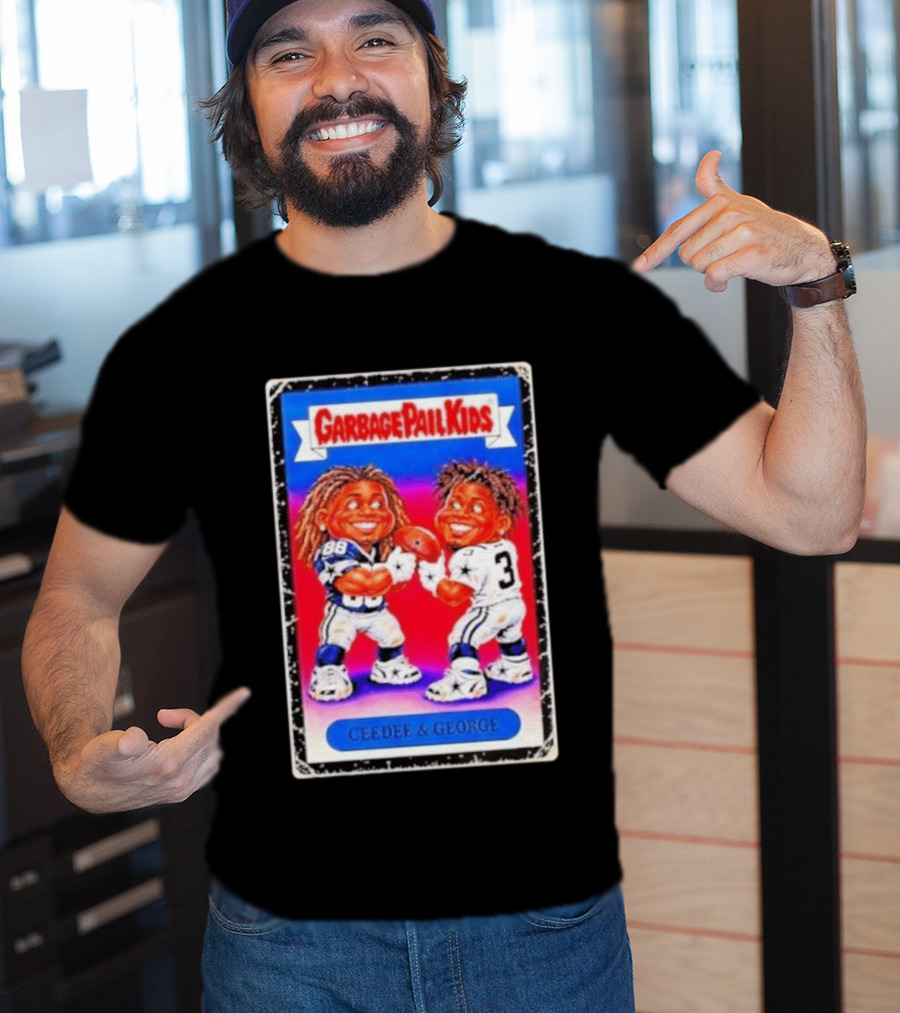 Garbage Pail Kids CeeDee George Cowboys Steelers Football Card Characters T-Shirt