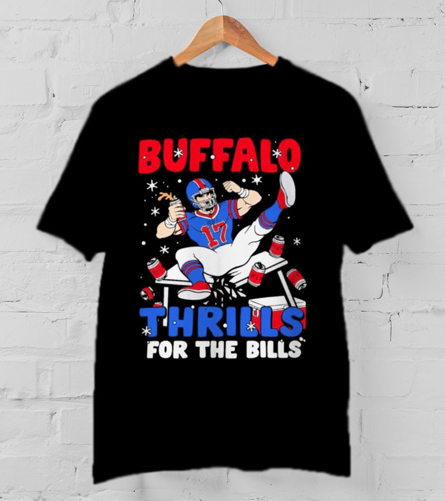 Buffalo Thrills For The Bills Celebration 17 Football T-Shirt