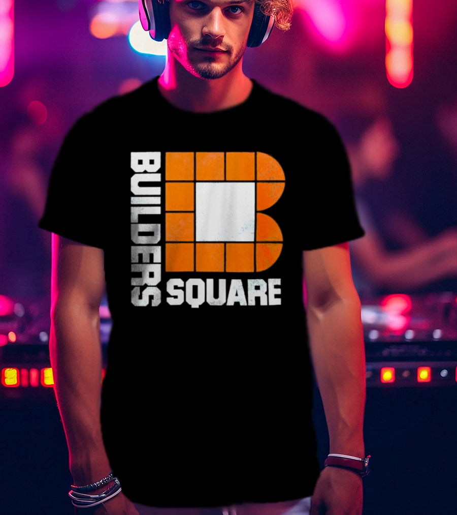 Builders Square Vintage Hardware Store Iconic Retro Logo Block T-Shirt