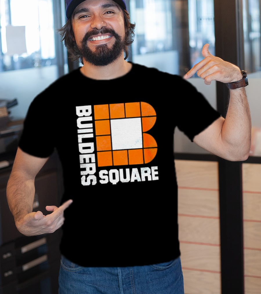 Builders Square Vintage Hardware Store Iconic Retro Logo Block T-Shirt