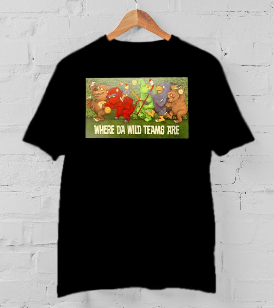 Where Da Wild Teams Are Cincinnati Reds Honore Milwaukee Mashup T-Shirt