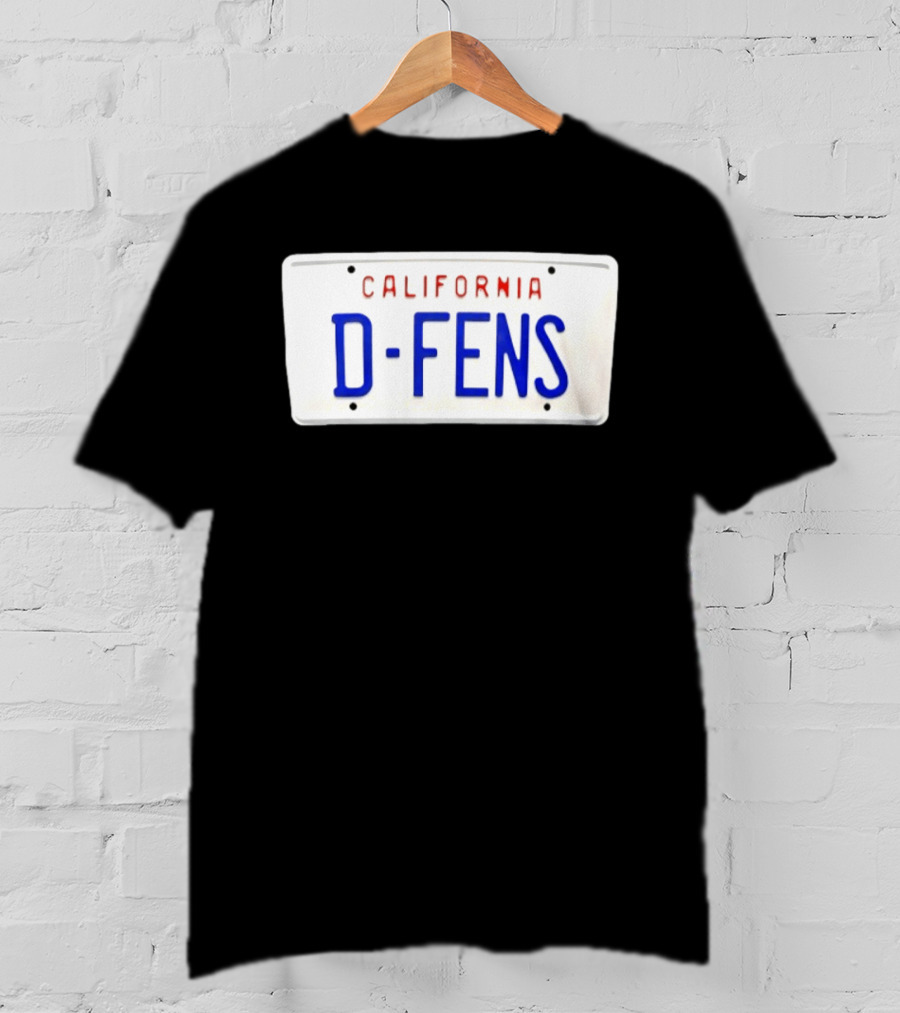 California D Fens License Plate Falling Down Movie Reference T-Shirt