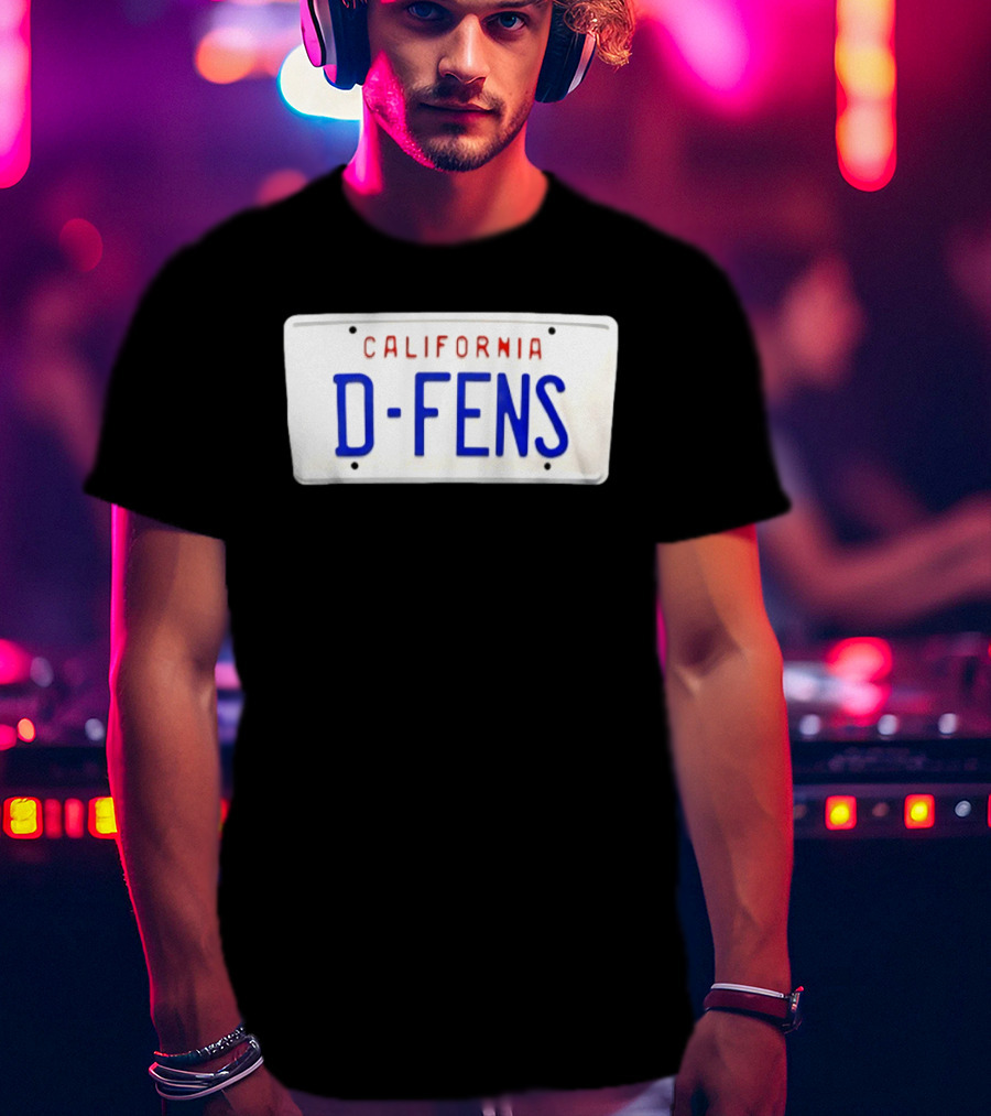 California D Fens License Plate Falling Down Movie Reference T-Shirt