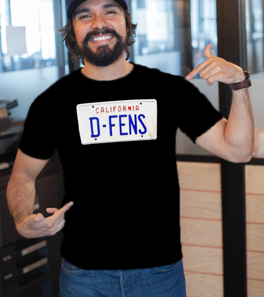 California D Fens License Plate Falling Down Movie Reference T-Shirt