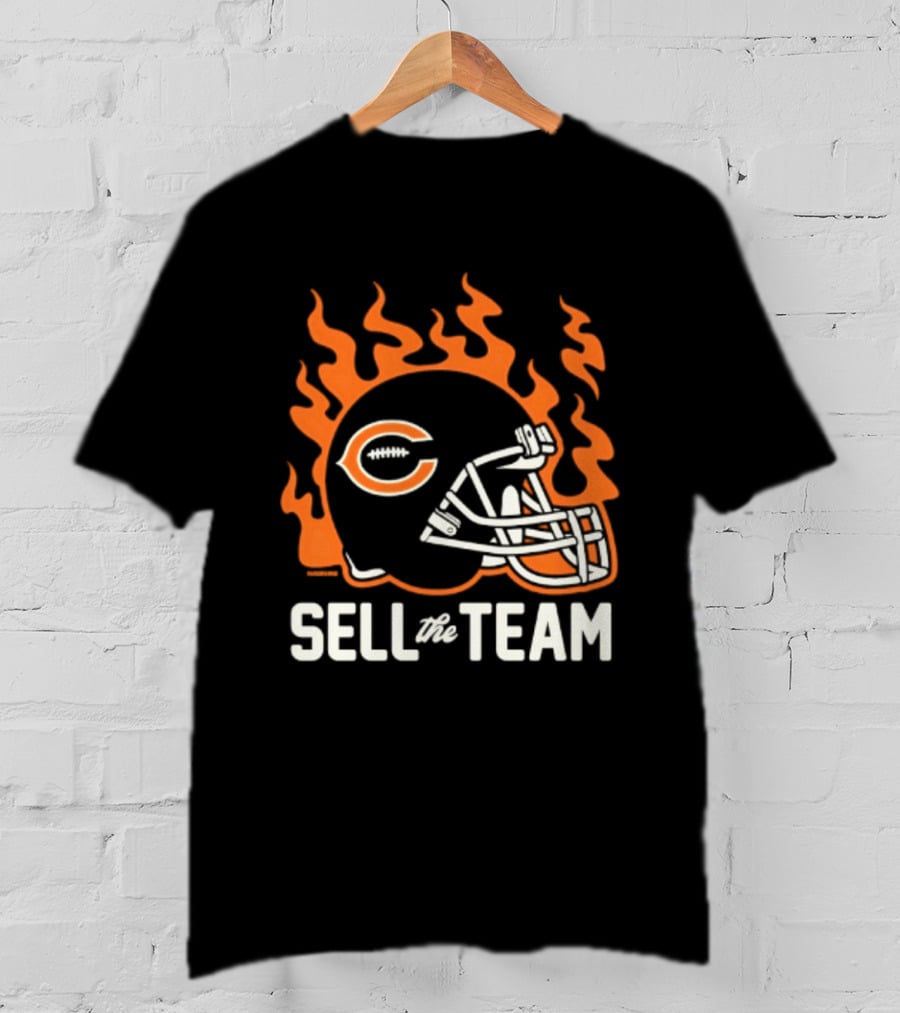 Chicago Bears Sell The Team Flaming Helmet T-Shirt