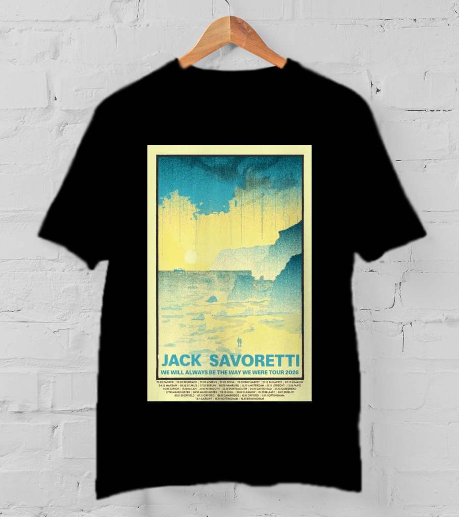 Jack Savoretti We Will Always Be The Way We Were Tour 2026 Bucharest Vintage Style Ocean Scene T-Shirt