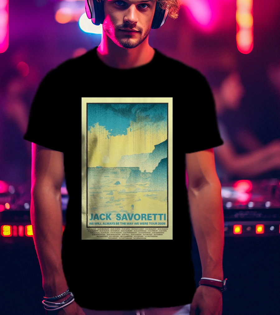 Jack Savoretti We Will Always Be The Way We Were Tour 2026 Bucharest Vintage Style Ocean Scene T-Shirt
